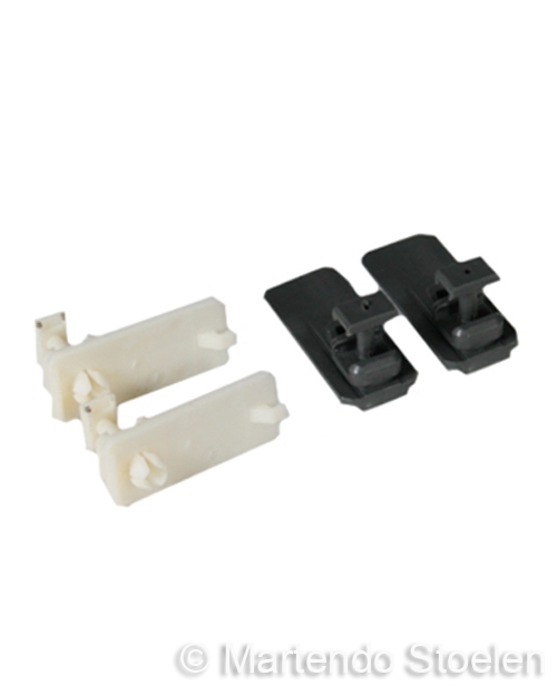 Zitblikgeleiders tbv ISRI stoelen (set 4 stuks) met aanslag