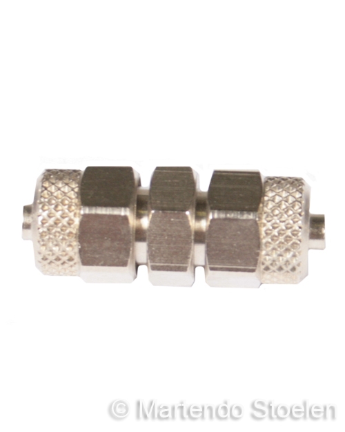 Opsteek koppeling voor het verbinden van 6 mm. luchtslang
