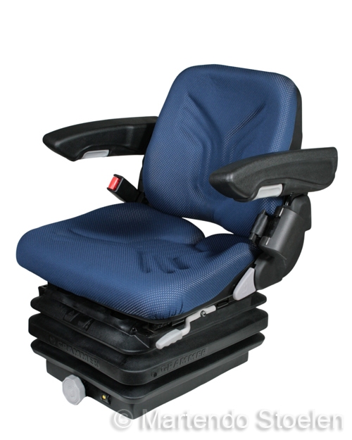 Grammer mechanisch geveerde tractorstoel DS85/H90 stof blauw