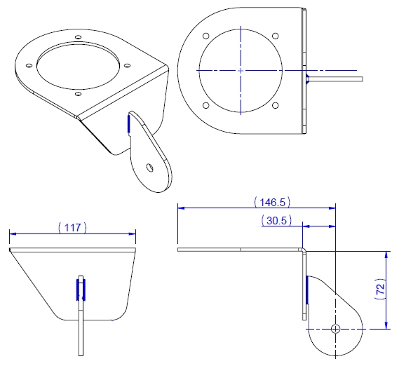 Armleuning rechts met Joystickhouder voor Grammer stoelen