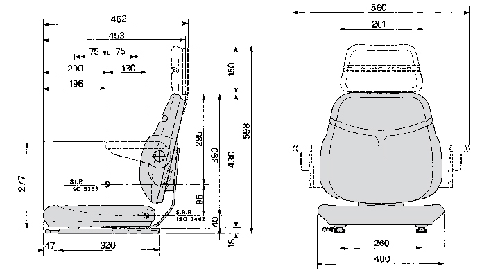 Bovendeel / Topper Cobo SC74 PVC met verstelrails / 40 cm