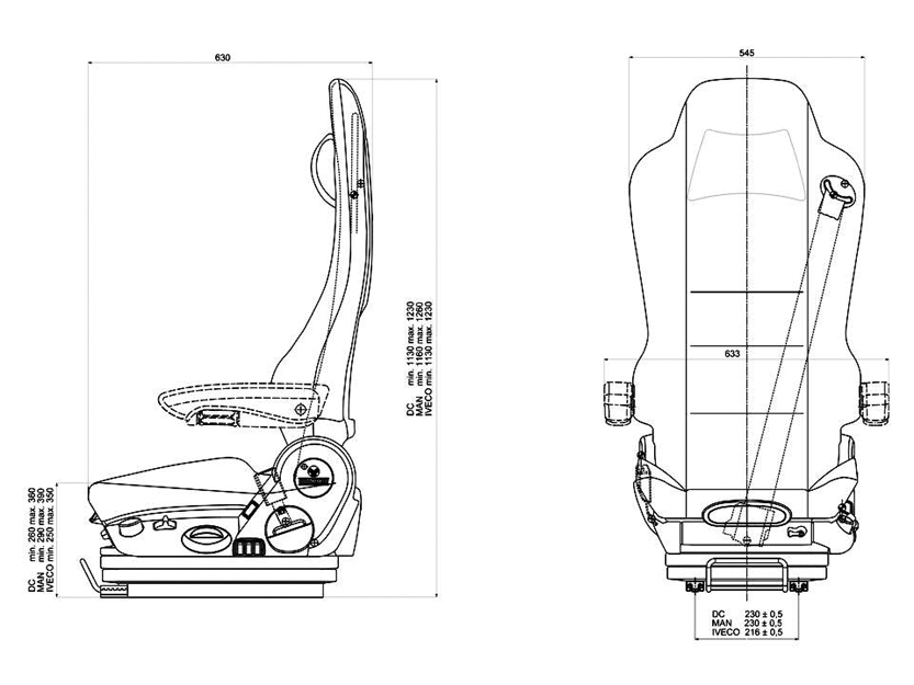 Grammer Kingman basic luchtgeveerd MERCEDES ACTROS MPII