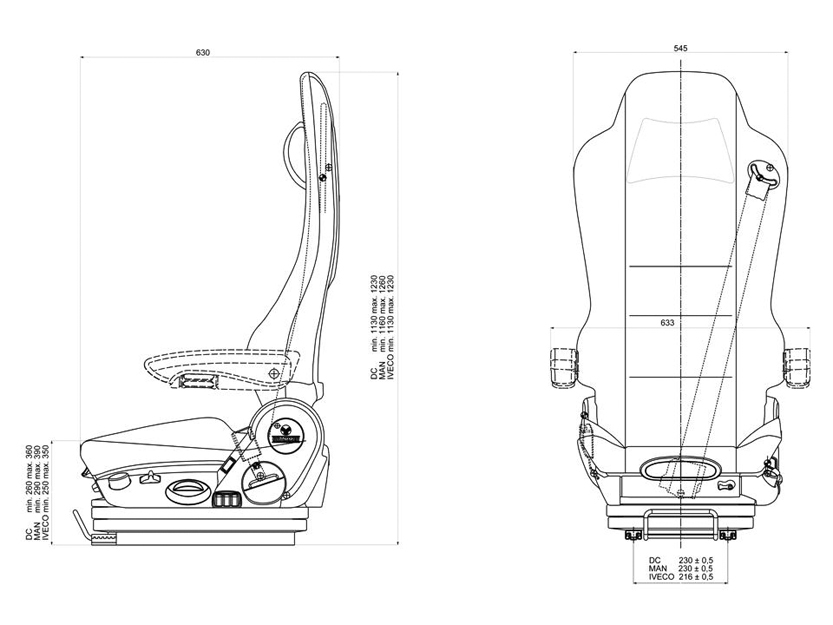 Grammer Kingman comfort luchtgeveerd MB ACTROS MPII/III GS