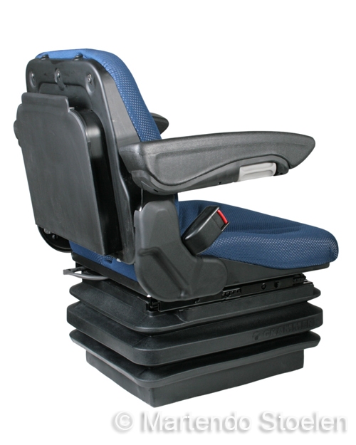 Grammer mechanisch geveerde tractorstoel DS85/H90 stof blauw