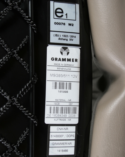 Grammer MSG93/511 met gordel en CNH schakelaar