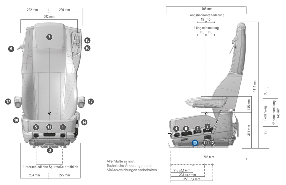 Grammer ROADTIGER® Comfort - MSG115/933 vrachtwagenstoel