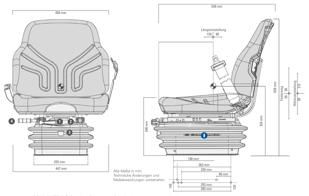 Grammer tractorstoel Compacto Basic XM Kunstleer Zwart