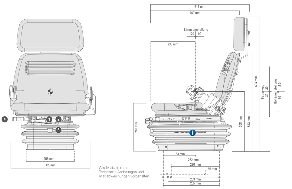 Grammer tractorstoel Compacto Basic XS Kunstleer Zwart