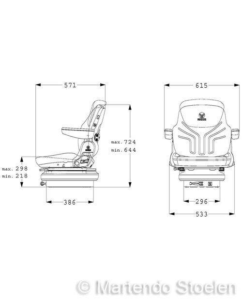 Grammer tractorstoel Maximo M Comfort PVC