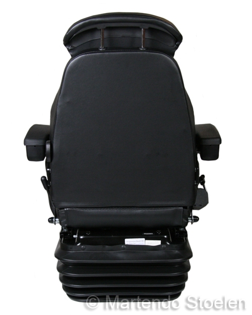 KAB mechanisch geveerde stoel 83/E1 PVC zwart geperforeerd
