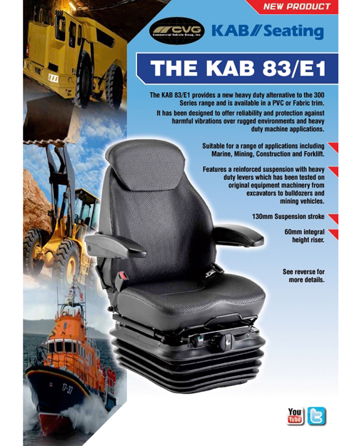 KAB mechanisch geveerde stoel 83/E1 stof storm / antraciet