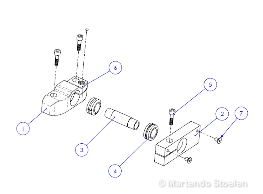 Montagesteun voor Joystickhouder / Joystick box Sittab