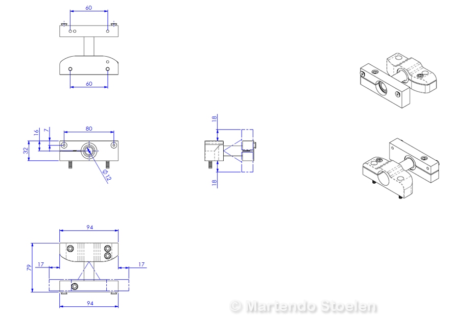 Montagesteun voor Joystickhouder / Joystick box Sittab