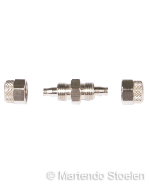 Opsteek koppeling voor het verbinden van 6 mm. luchtslang