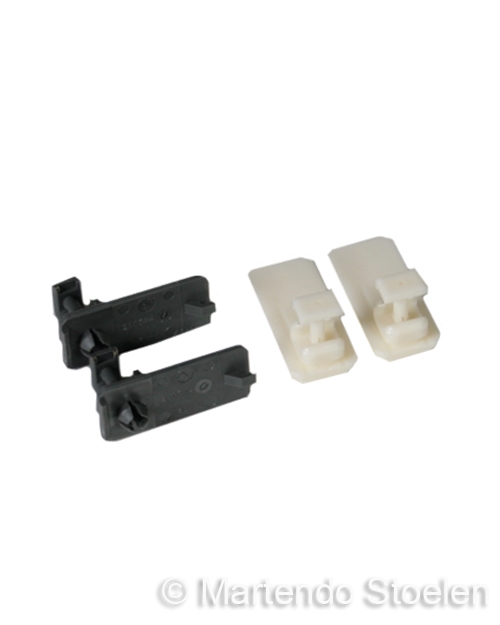 Zitblikgeleiders tbv ISRI stoelen (set 4 stuks) met aanslag