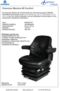 Productfolder Grammer Maximo M Comfort met horizontaalvering